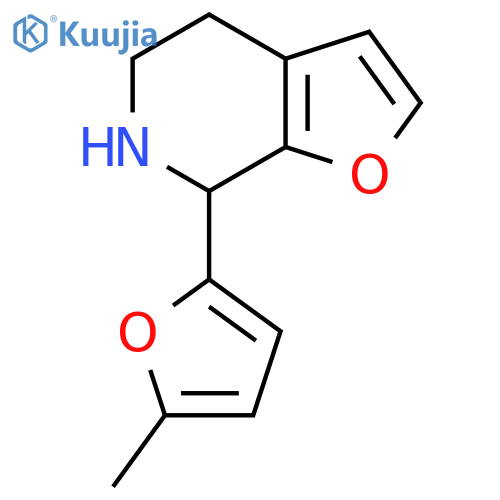 7-(5-methylfuran-2-yl)-4H,5H,6H,7H-furo2,3-cpyridine structure