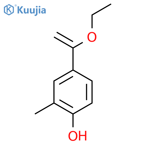 4-(1-Ethoxyethenyl)-2-methylphenol structure