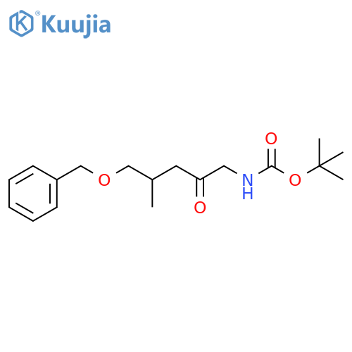 tert-butyl N-[5-(benzyloxy)-4-methyl-2-oxopentyl]carbamate structure