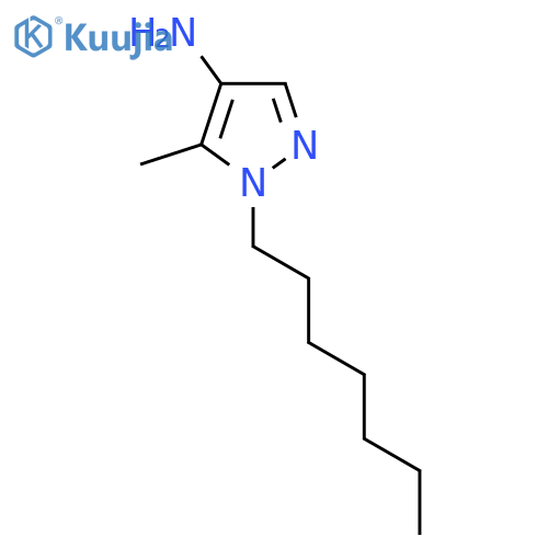 1-heptyl-5-methyl-1H-pyrazol-4-amine structure