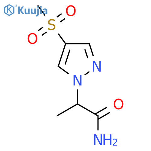 2-(4-methanesulfonyl-1H-pyrazol-1-yl)propanamide structure