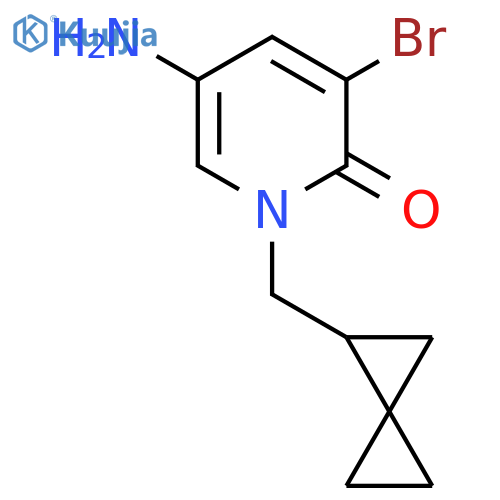 5-amino-3-bromo-1-({spiro2.2pentan-1-yl}methyl)-1,2-dihydropyridin-2-one structure