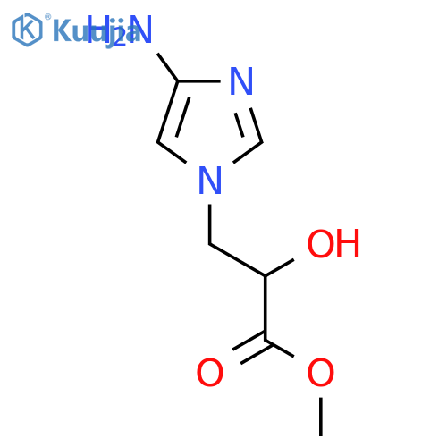 methyl 3-(4-amino-1H-imidazol-1-yl)-2-hydroxypropanoate structure