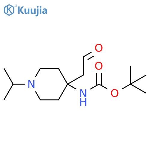 Carbamic acid, N-[1-(1-methylethyl)-4-(2-oxoethyl)-4-piperidinyl]-, 1,1-dimethylethyl ester structure