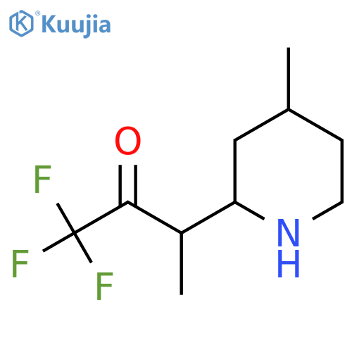 1,1,1-trifluoro-3-(4-methylpiperidin-2-yl)butan-2-one structure