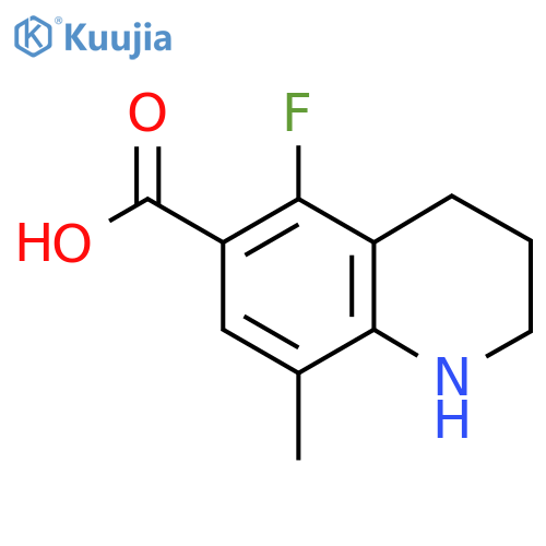 5-Fluoro-8-methyl-1,2,3,4-tetrahydroquinoline-6-carboxylic acid structure