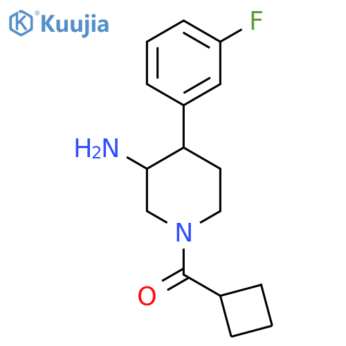 [3-Amino-4-(3-fluorophenyl)piperidin-1-yl]-cyclobutylmethanone structure