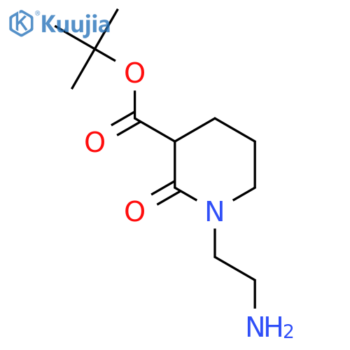 Tert-butyl 1-(2-aminoethyl)-2-oxopiperidine-3-carboxylate structure
