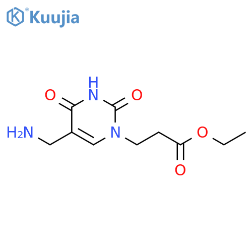 1(2H)-Pyrimidinepropanoic acid, 5-(aminomethyl)-3,4-dihydro-2,4-dioxo-, ethyl ester structure