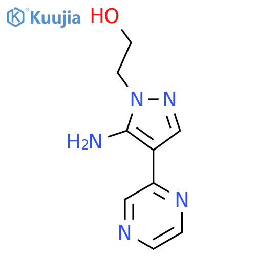 2-[5-amino-4-(pyrazin-2-yl)-1H-pyrazol-1-yl]ethan-1-ol structure