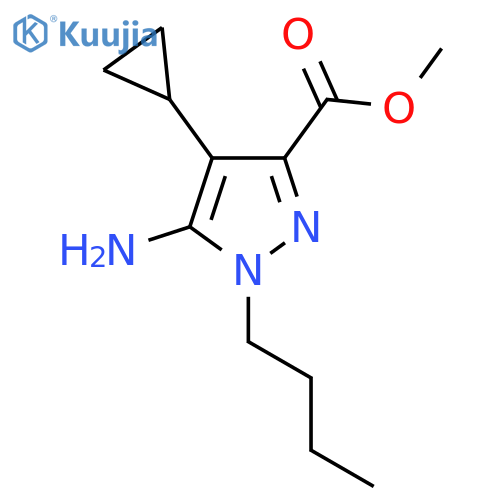 methyl 5-amino-1-butyl-4-cyclopropyl-1H-pyrazole-3-carboxylate structure
