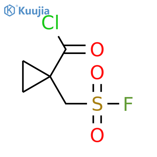 1-[(Fluorosulfonyl)methyl]cyclopropane-1-carbonyl chloride structure