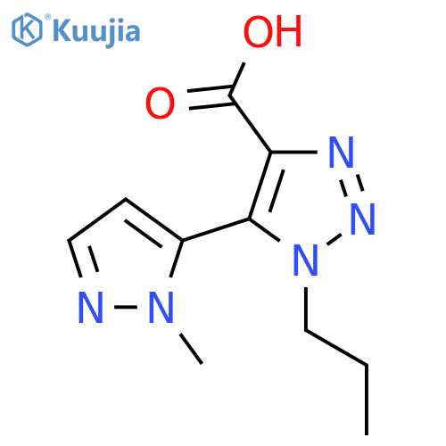 5-(1-methyl-1H-pyrazol-5-yl)-1-propyl-1H-1,2,3-triazole-4-carboxylic acid structure