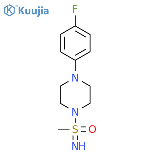 [4-(4-Fluorophenyl)piperazin-1-yl]-imino-methyl-oxo-lambda6-sulfane structure