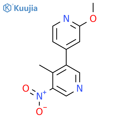 3-(2-methoxypyridin-4-yl)-4-methyl-5-nitropyridine structure