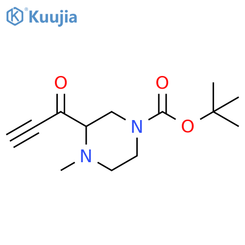 1-Piperazinecarboxylic acid, 4-methyl-3-(1-oxo-2-propyn-1-yl)-, 1,1-dimethylethyl ester structure