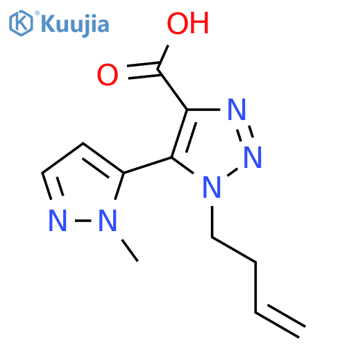 1-(but-3-en-1-yl)-5-(1-methyl-1H-pyrazol-5-yl)-1H-1,2,3-triazole-4-carboxylic acid structure