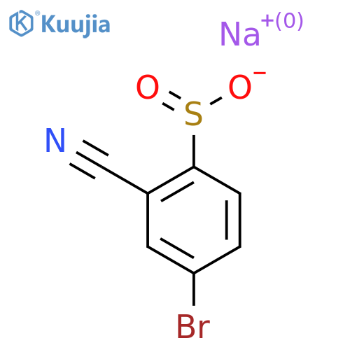 Sodium 4-bromo-2-cyanobenzene-1-sulfinate structure