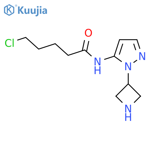 N-1-(azetidin-3-yl)-1H-pyrazol-5-yl-5-chloropentanamide structure