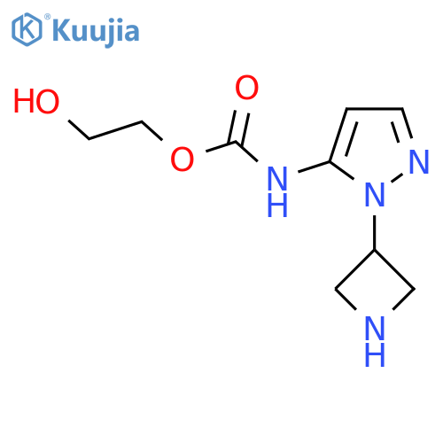 2-hydroxyethyl N-1-(azetidin-3-yl)-1H-pyrazol-5-ylcarbamate structure