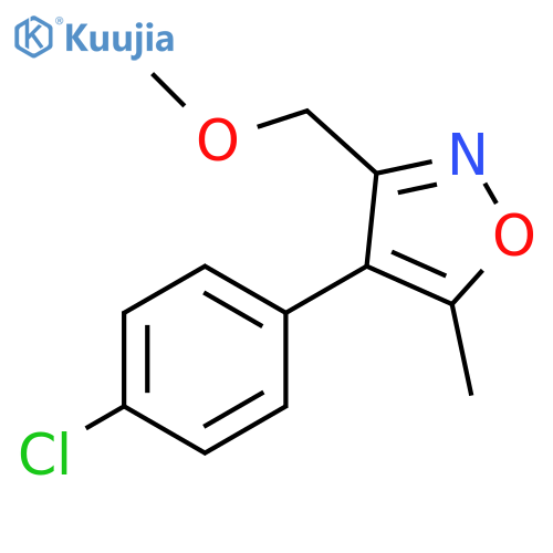 Isoxazole, 4-(4-chlorophenyl)-3-(methoxymethyl)-5-methyl- structure