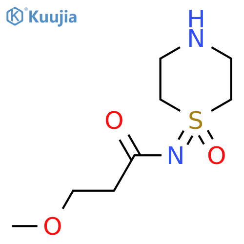 3-methoxy-N-(1-oxo-1lambda6-thiomorpholin-1-ylidene)propanamide structure