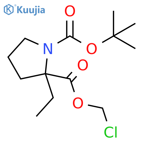 1,2-Pyrrolidinedicarboxylic acid, 2-ethyl-, 2-(chloromethyl) 1-(1,1-dimethylethyl) ester structure