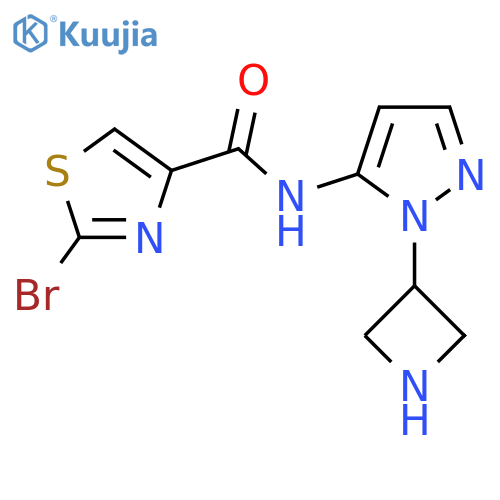 N-1-(azetidin-3-yl)-1H-pyrazol-5-yl-2-bromo-1,3-thiazole-4-carboxamide structure