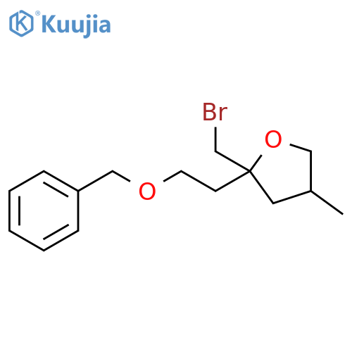 Furan, 2-(bromomethyl)tetrahydro-4-methyl-2-[2-(phenylmethoxy)ethyl]- structure