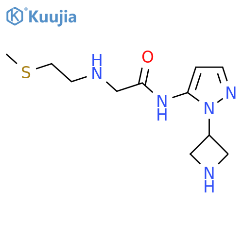 N-1-(azetidin-3-yl)-1H-pyrazol-5-yl-2-{2-(methylsulfanyl)ethylamino}acetamide structure
