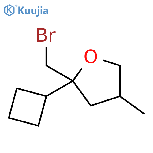 Furan, 2-(bromomethyl)-2-cyclobutyltetrahydro-4-methyl- structure