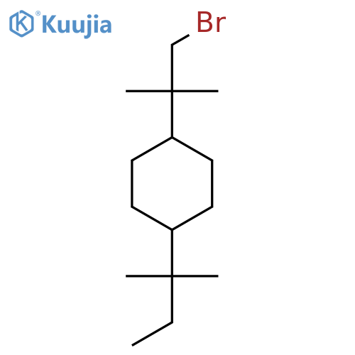 1-(1-bromo-2-methylpropan-2-yl)-4-(2-methylbutan-2-yl)cyclohexane structure