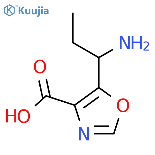 5-(1-Aminopropyl)-1,3-oxazole-4-carboxylic acid structure