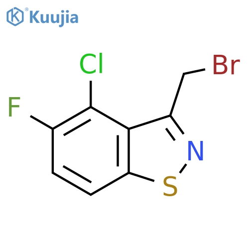 3-(bromomethyl)-4-chloro-5-fluoro-1,2-benzothiazole structure