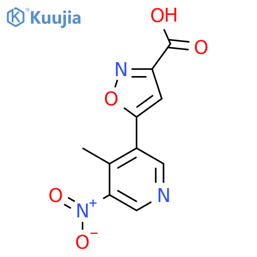 5-(4-Methyl-5-nitropyridin-3-yl)-1,2-oxazole-3-carboxylic acid structure