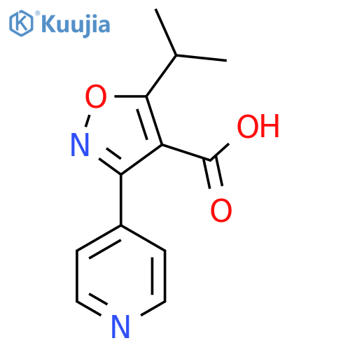 5-(Propan-2-yl)-3-(pyridin-4-yl)-1,2-oxazole-4-carboxylic acid structure