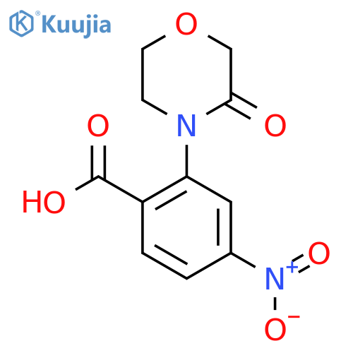 4-nitro-2-(3-oxomorpholin-4-yl)benzoic acid structure