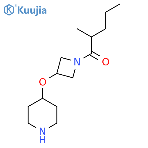 2-Methyl-1-[3-(piperidin-4-yloxy)azetidin-1-yl]pentan-1-one structure