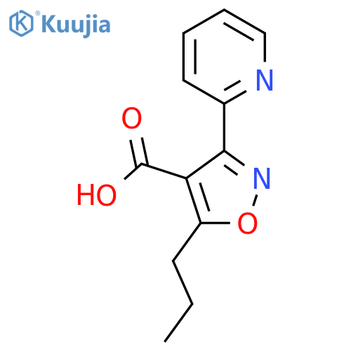 5-Propyl-3-(pyridin-2-yl)-1,2-oxazole-4-carboxylic acid structure