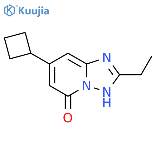 7-cyclobutyl-2-ethyl-1,2,4triazolo1,5-apyridin-5-ol structure