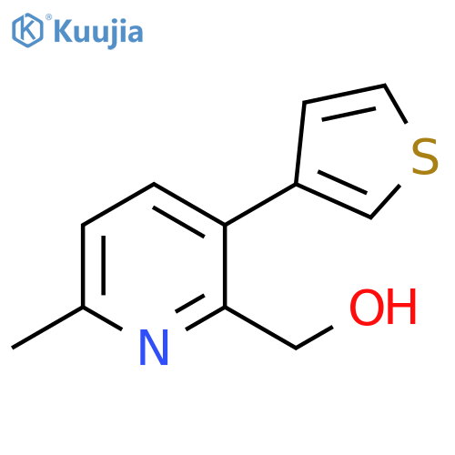 2-Pyridinemethanol, 6-methyl-3-(3-thienyl)- structure