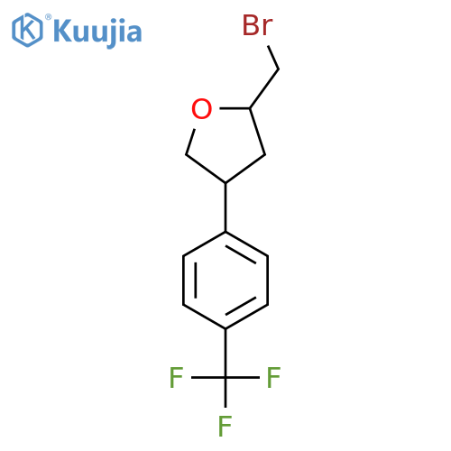 2-(Bromomethyl)-4-[4-(trifluoromethyl)phenyl]oxolane structure