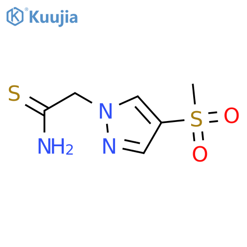 2-(4-methanesulfonyl-1H-pyrazol-1-yl)ethanethioamide structure