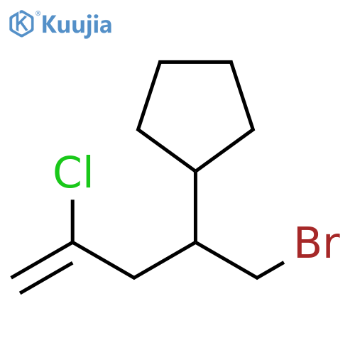 Cyclopentane, [1-(bromomethyl)-3-chloro-3-buten-1-yl]- structure
