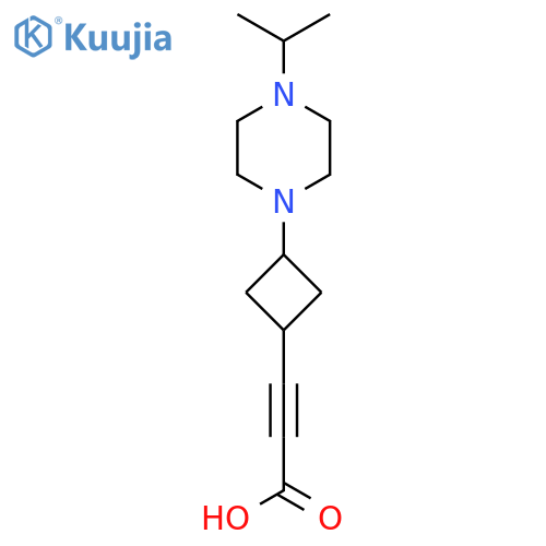3-{3-[4-(Propan-2-yl)piperazin-1-yl]cyclobutyl}prop-2-ynoic acid structure