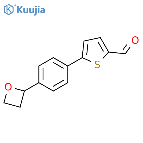 2-Thiophenecarboxaldehyde, 5-[4-(2-oxetanyl)phenyl]- structure