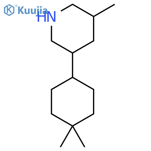 3-(4,4-Dimethylcyclohexyl)-5-methylpiperidine structure