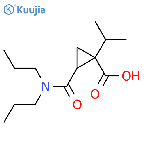 2-(Dipropylcarbamoyl)-1-(propan-2-yl)cyclopropane-1-carboxylic acid structure