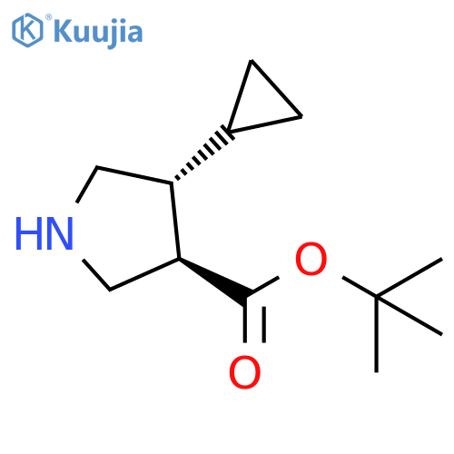 rac-tert-butyl (3R,4R)-4-cyclopropylpyrrolidine-3-carboxylate structure