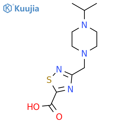 3-{[4-(Propan-2-yl)piperazin-1-yl]methyl}-1,2,4-thiadiazole-5-carboxylic acid structure